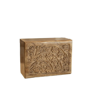 Carved Wood Urn