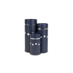 Blue Scattering Tube with Paw Prints